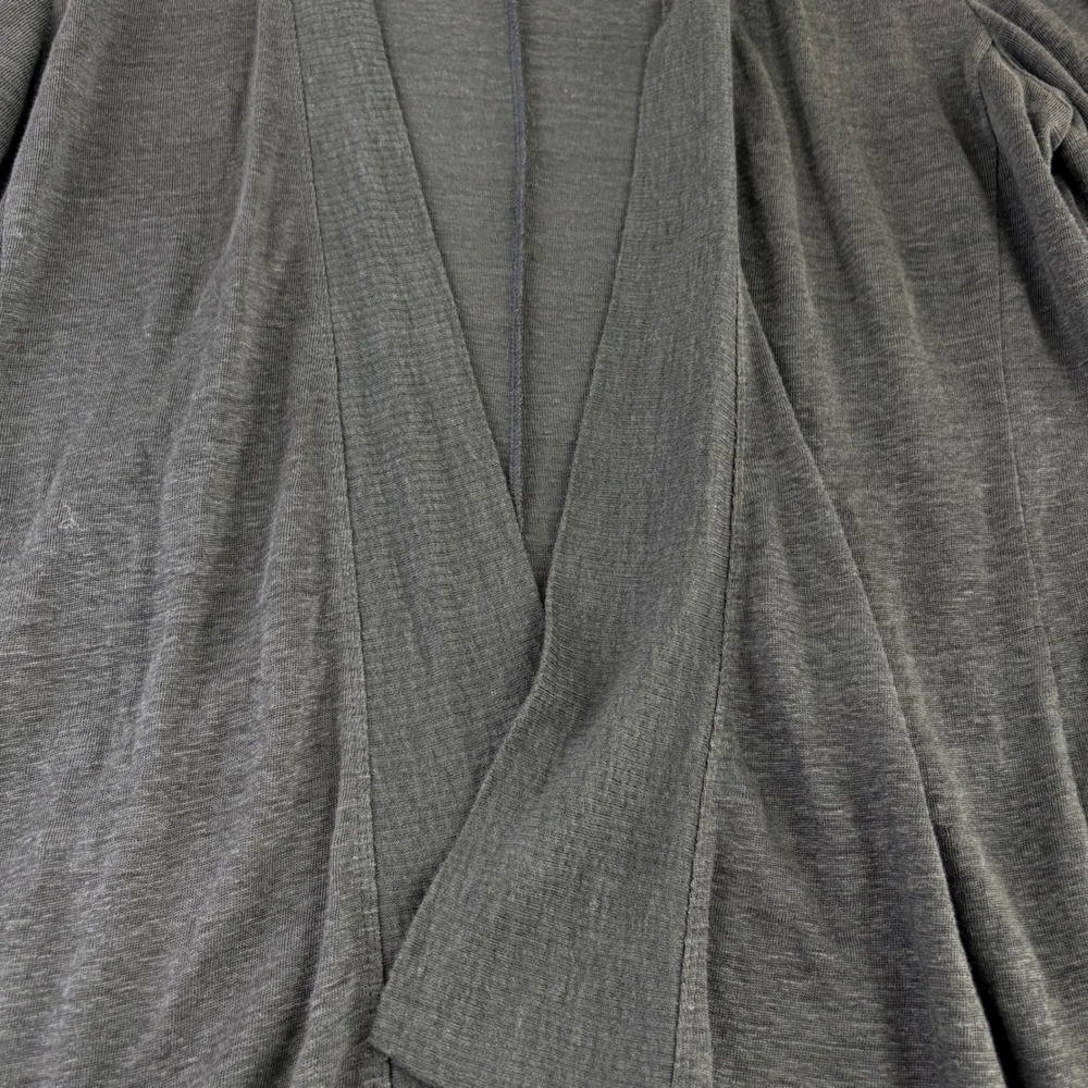 Eileen Fisher‎ S Grey 100% Linen Open Front Cardigan Draped Lagenlook Sweater - Picture 4 of 8